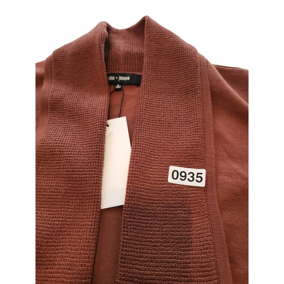 Chloe & Jasmine Wms NWT Sz XL Womans Rust Cardigan Open Sweater. 0935 - Picture 5 of 5